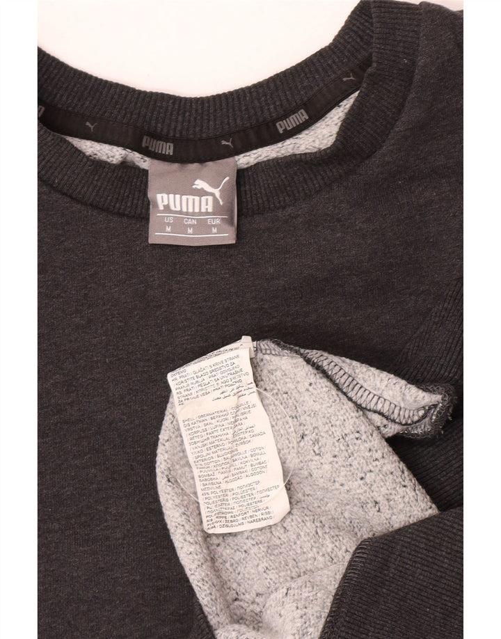 Puma Mens Sweatshirt Jumper Medium Grey Cotton