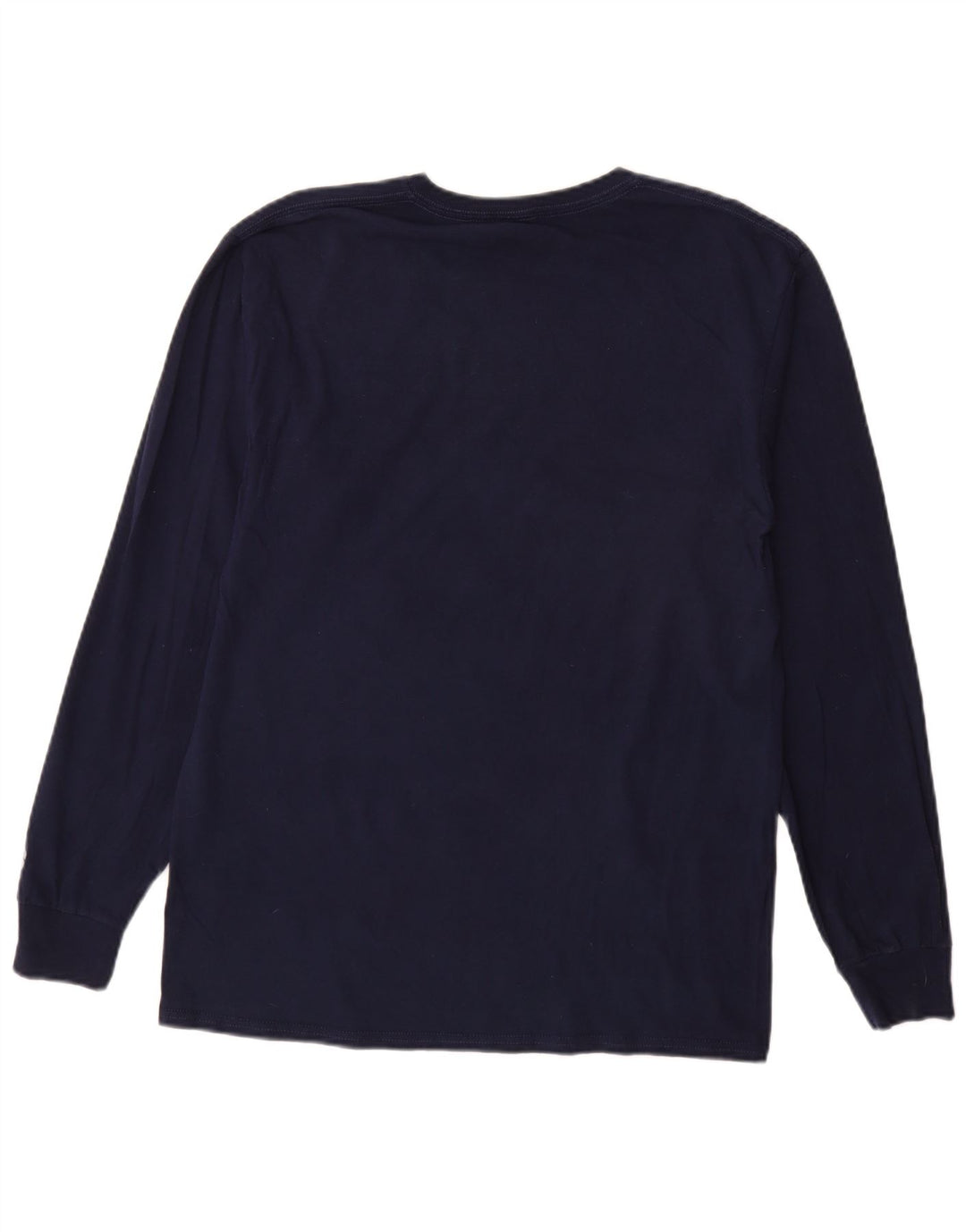 RUSSELL ATHLETIC Mens Graphic Top Long Sleeve UK 38/40 Medium Navy Blue
