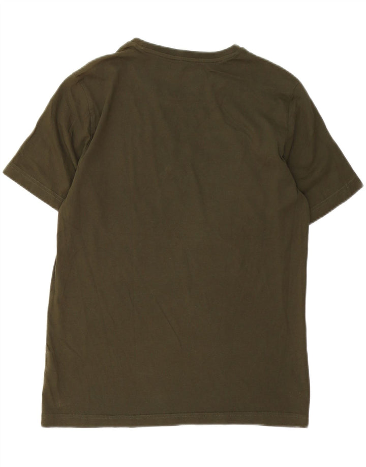 PUMA Mens Graphic T-Shirt Top Small Green Cotton