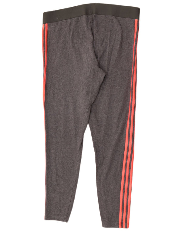 Adidas Damen Leggings XL Grau Baumwolle