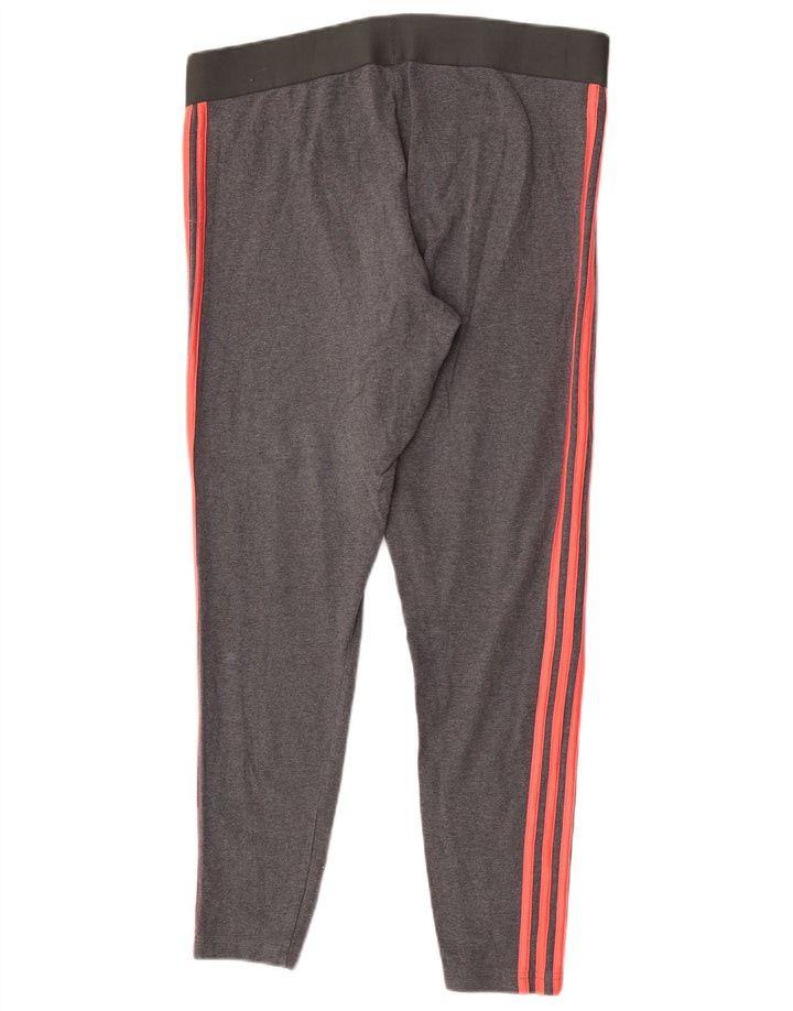 Adidas Damen Leggings XL Grau Baumwolle