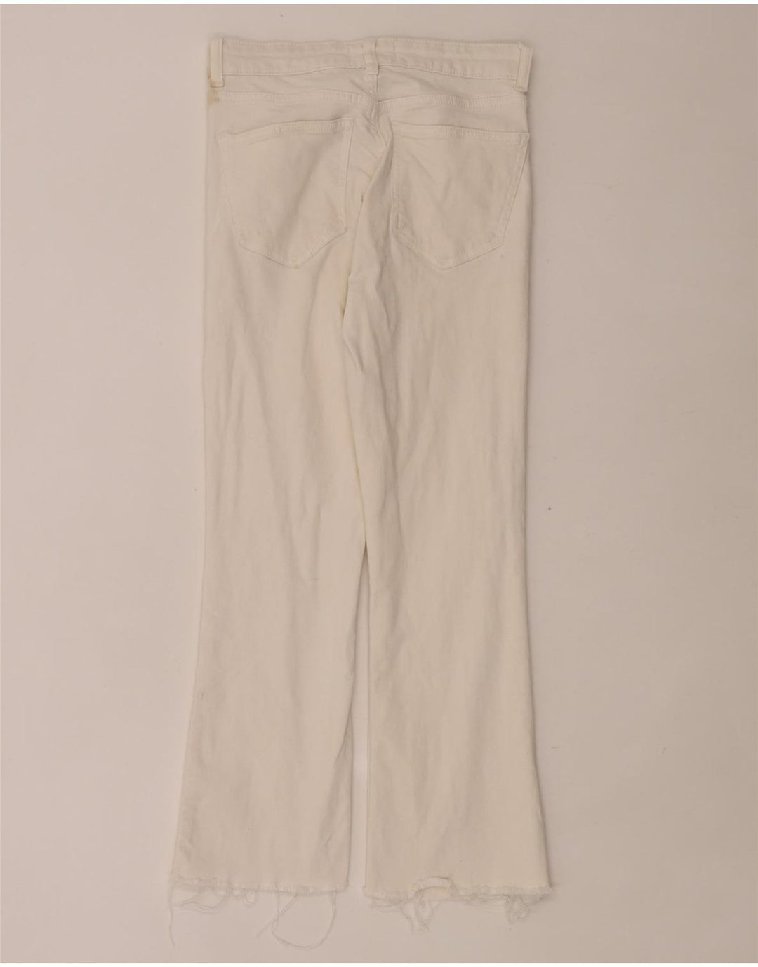 Zara Jean court bootcut pour femme EU 38 Small W28 L24 Blanc