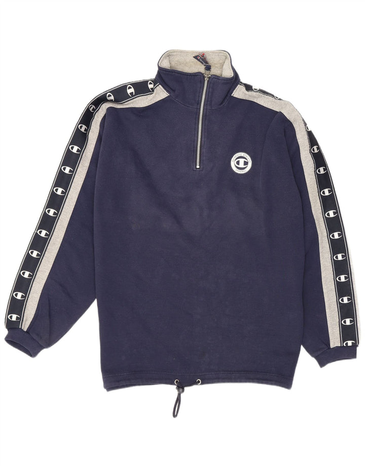 Felpa grafica da uomo Champion, maglione medio, colore blu navy