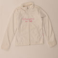 CHAMPION Girls Graphic Fleece Jacket 11-12 Years White Polyester