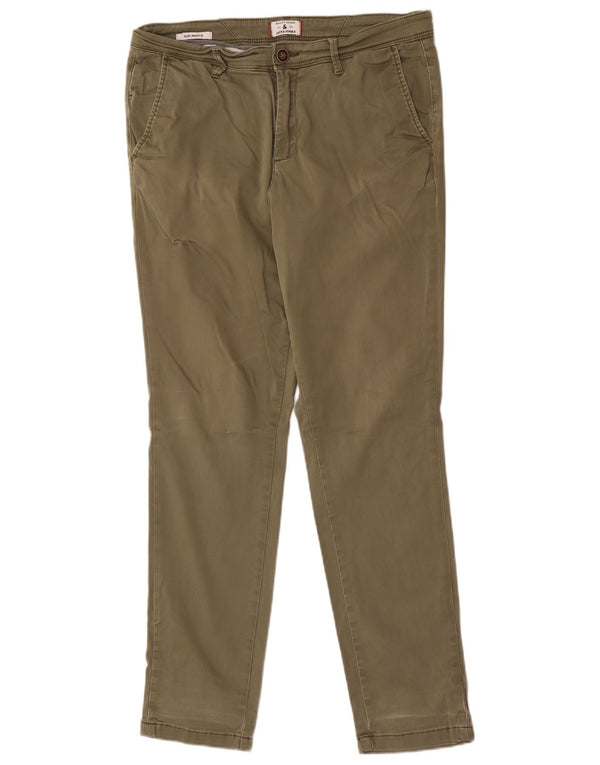 Jack & Jones Mens Marco Slim Chino Pantalones W32 L32 Algodón Caqui