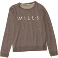 JACK WILLS Womens Oversized Graphic Sweatshirt Jumper UK 10 Small  Grey Vintage Jack Wills and Second-Hand Jack Wills from Messina Hembry 