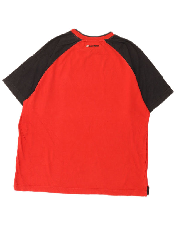 Lotto Mens T-Shirt Top Medium Red Colourblock