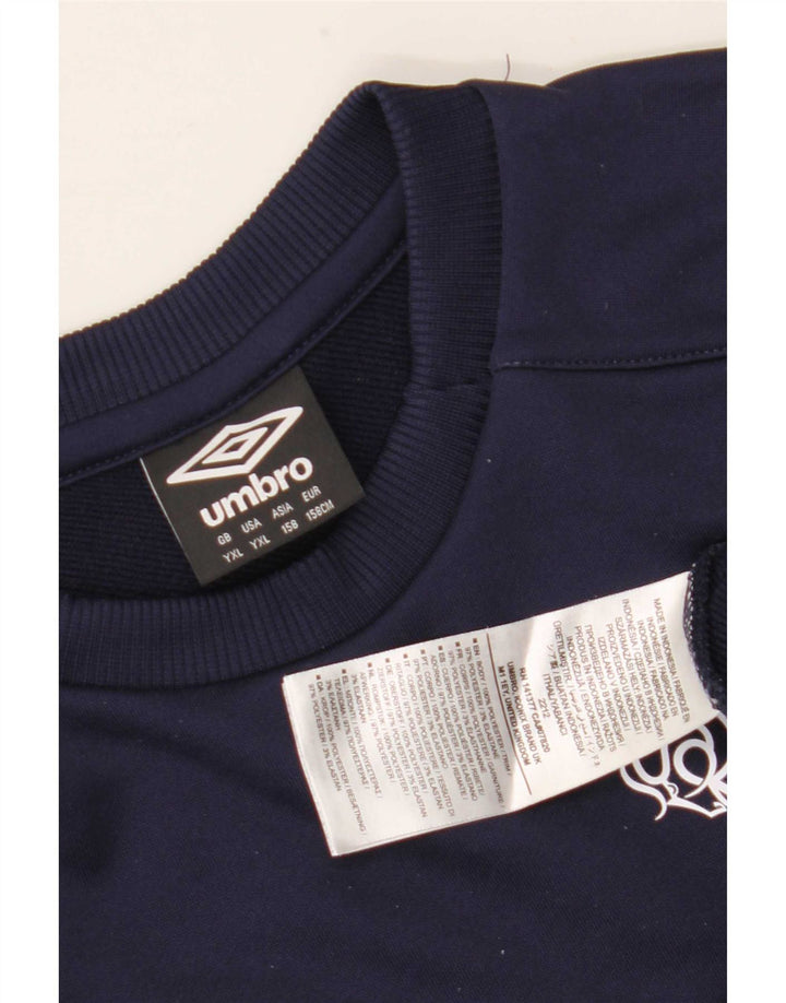 Umbro Boys Graphic Sweatshirt Jumper 13-14 Years XL Navy Blue Polyester
