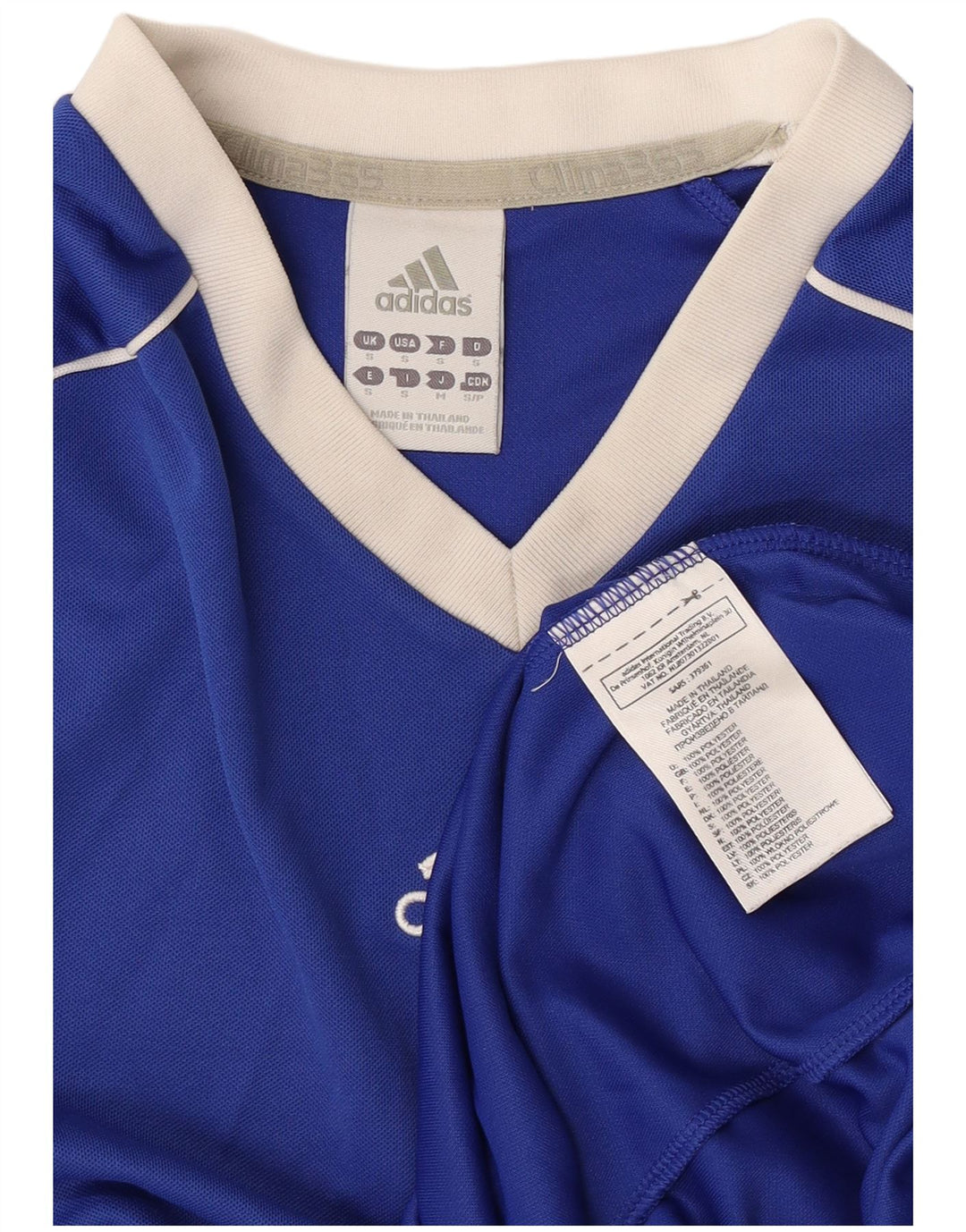 Adidas Mens Climalite T-Shirt Top Small Blue Colourblock Polyester