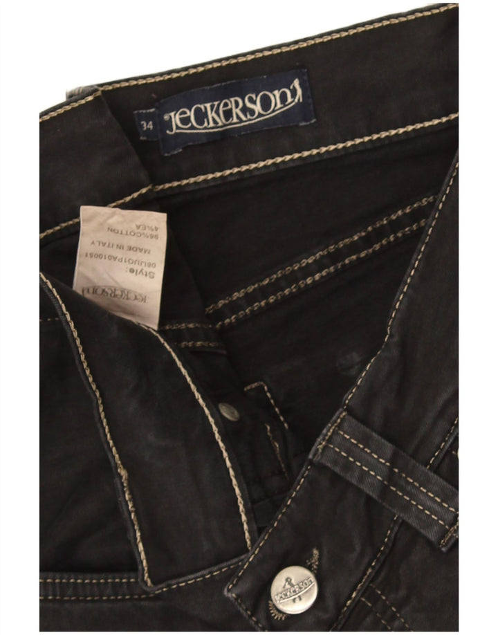 Jeckerson Mens Straight Jeans W34 L34 Grey Cotton