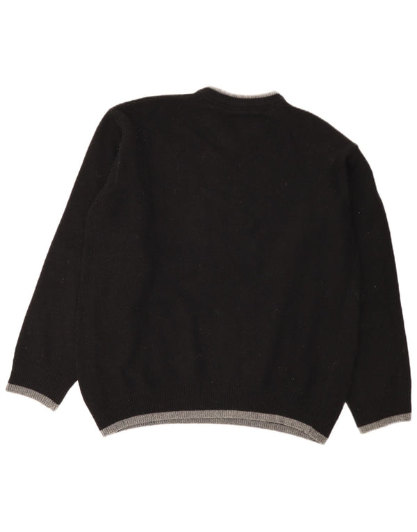 Lee Herren-Pullover mit V-Ausschnitt, 2XL, schwarz gestreift, Wolle