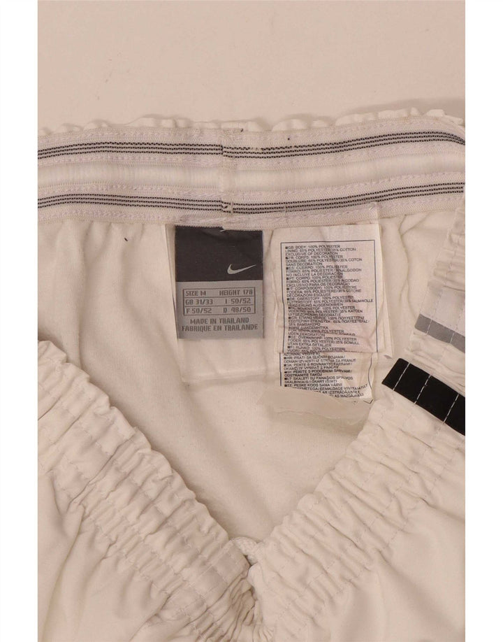 Nike Pantalones cortos deportivos para hombre UK 31/33 Medio Blanco Poliéster