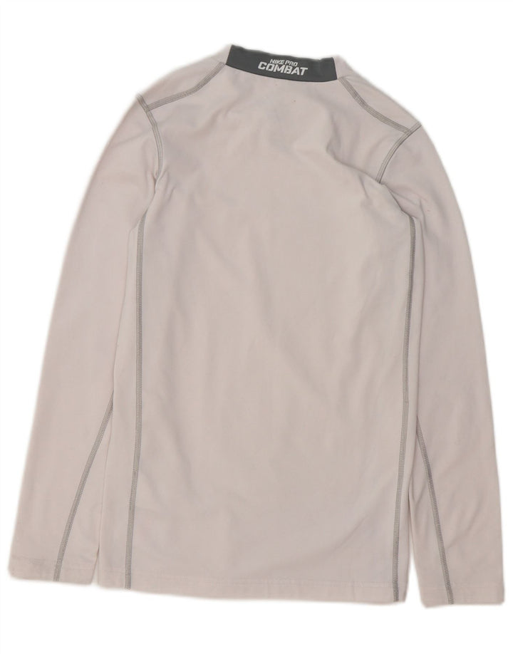 Maglia Nike Dri Fit da bambino a manica lunga 13-14 anni XL poliestere bianco