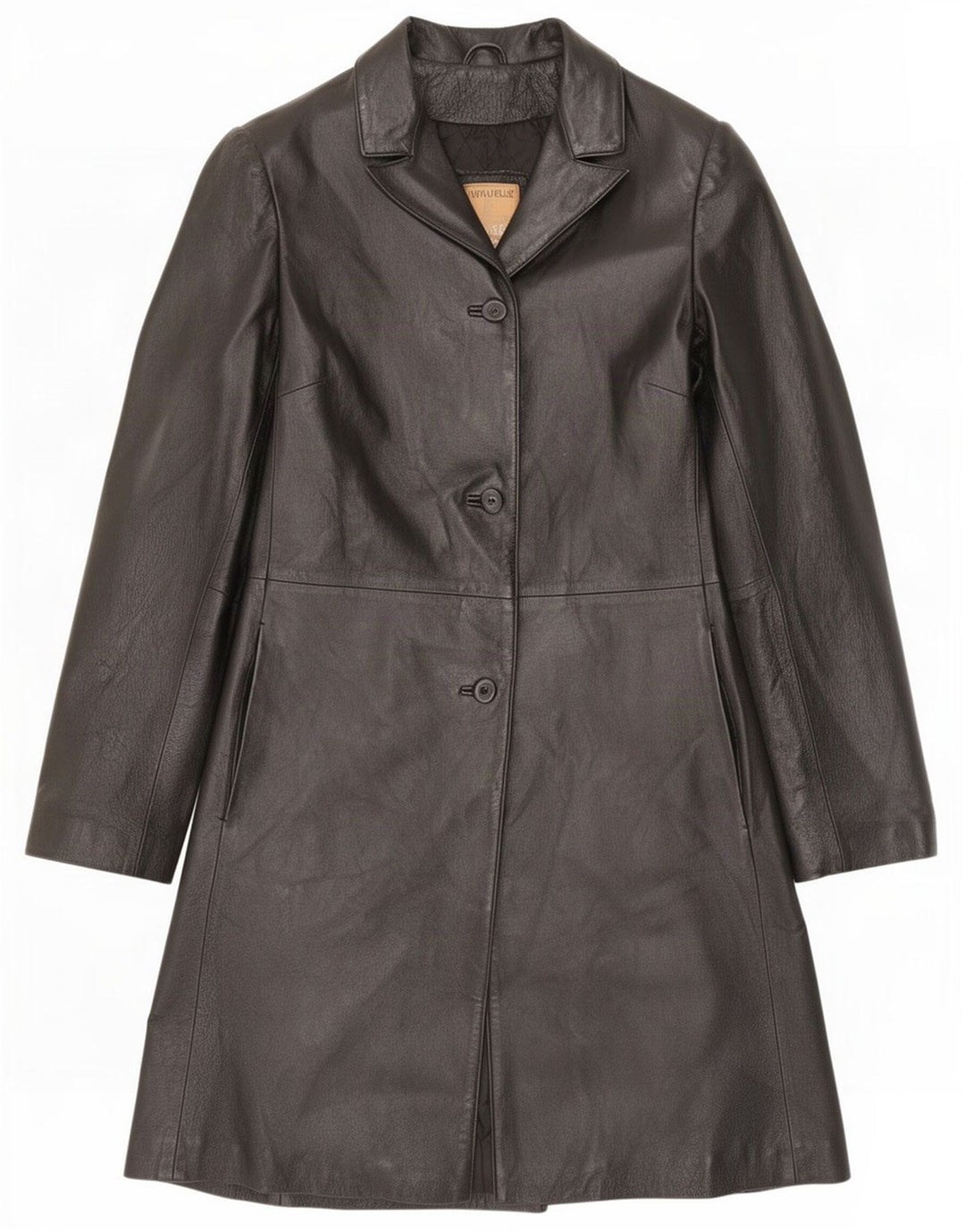 Conbipel Womens Piele Coat IT 42 Medium Black Classic