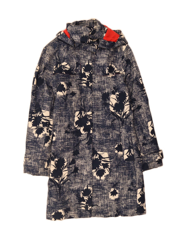 BODEN Abrigo con capucha para mujer UK 46 Grande Azul marino Algodón floral