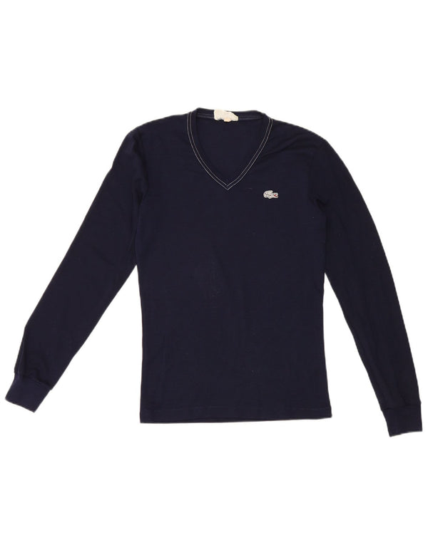 Top Lacoste da uomo a maniche lunghe taglia 1 2XS lana blu navy