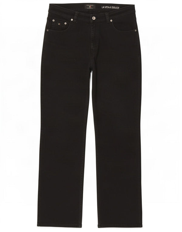 Jeans dritti da uomo Carlo Colucci W34 L32 cotone nero