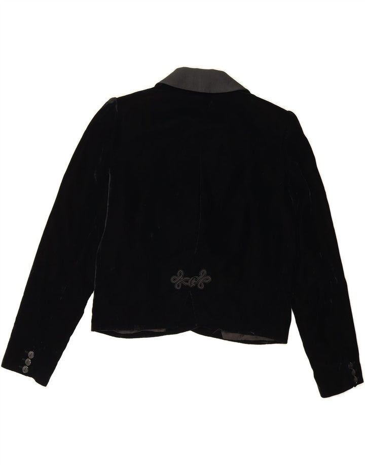 VALENTINO Femme Veste Blazer Courte À Double Boutonnage IT 42 Noir Moyen