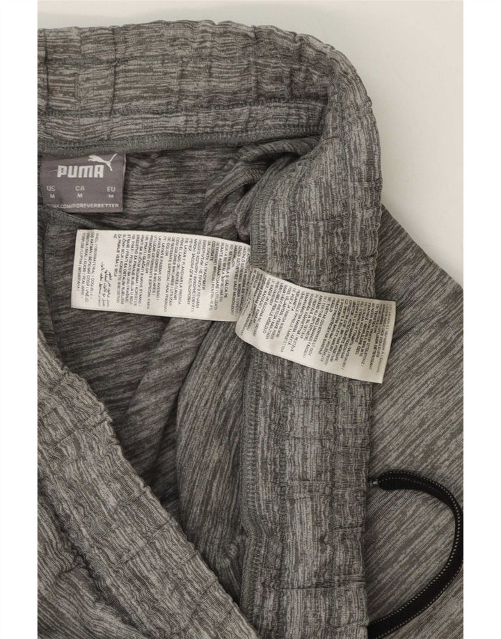 Puma træningsdragtsbukser til kvinder UK 12 Medium Grey Flecked Polyester