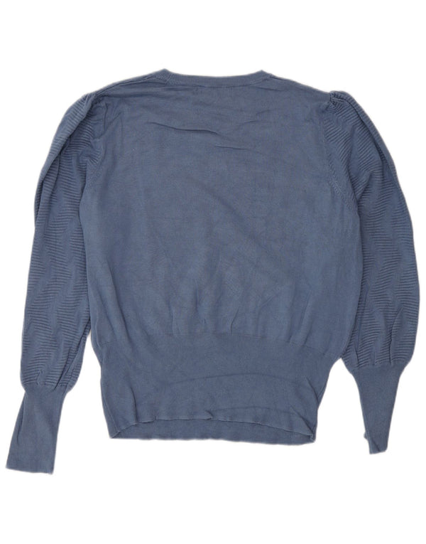 Marks & Spencer Damen-Pullover mit Rundhalsausschnitt, Gr. 40, Größe L, Blau