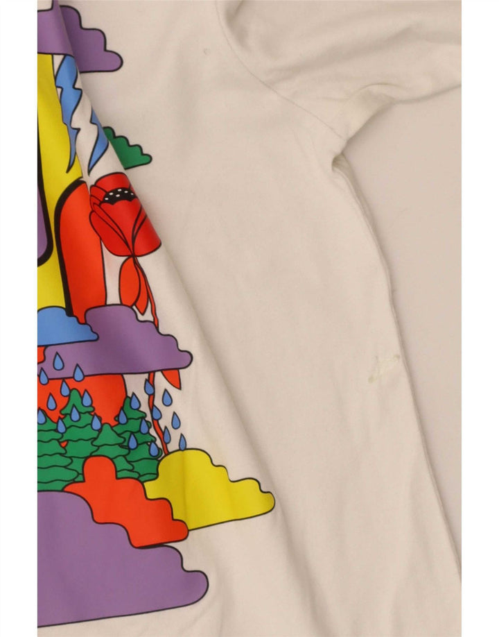 Nike Mens Graphic Top Long Sleeve Small White Cotton