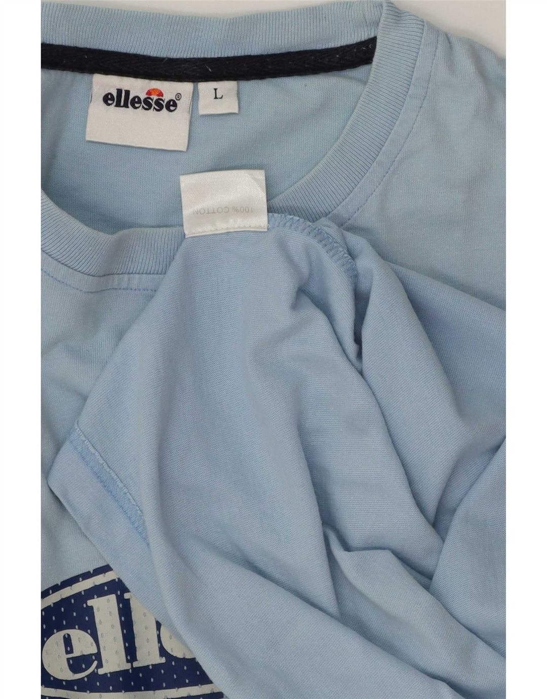 Ellesse Mens Graphic T-Shirt Top Large Blue Cotton