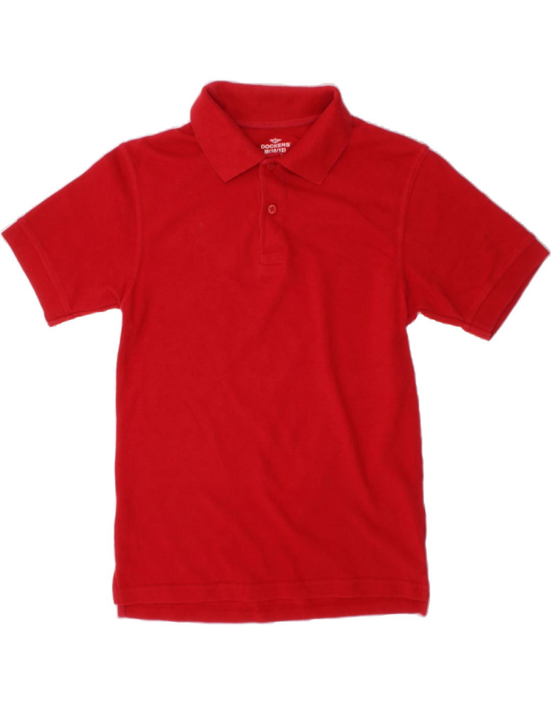DOCKERS Boys Regular Polo Shirt 10-11 Years Medium Red Cotton Vintage Dockers and Second-Hand Dockers from Messina Hembry 