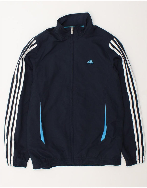 Giacca da ginnastica grafica da ragazzo Adidas 13-14 anni Blu navy Colourblock