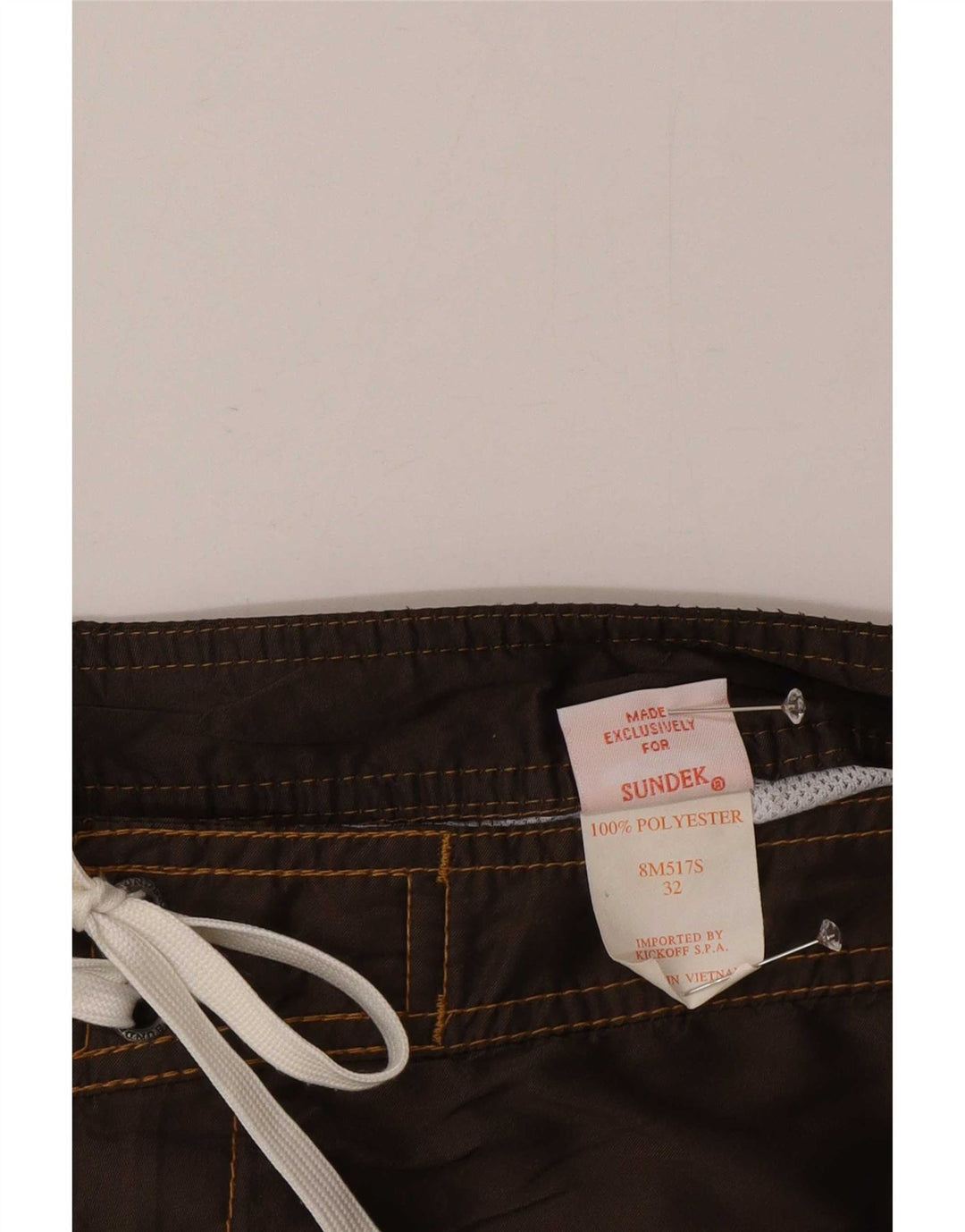 Sundek Mens Swimming Shorts Medium Brown Polyester