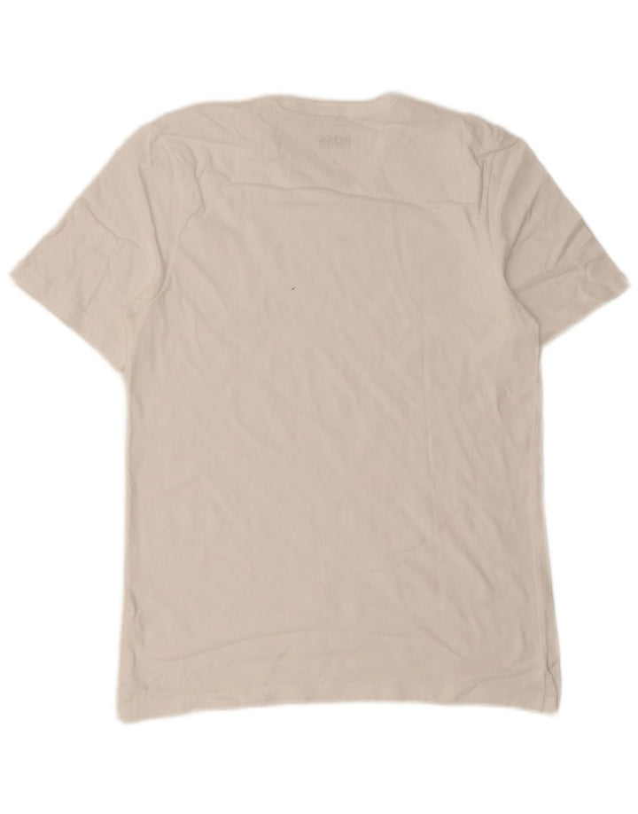 Hugo Boss Mens T-Shirt Top Medium White