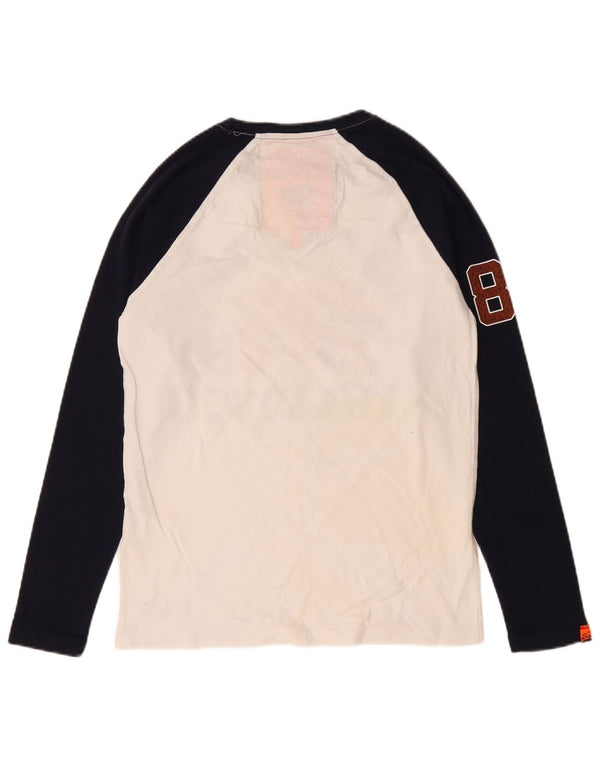 Superdry Herre grafisk top Langærmet lille hvid Colourblock Bomuld