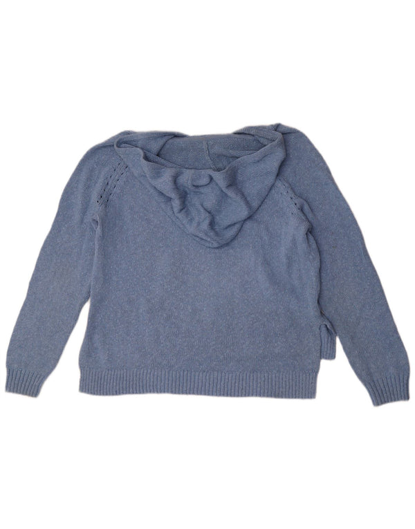Fat Face Dame Hættetrøje UK 14 Medium Blue Bomuld
