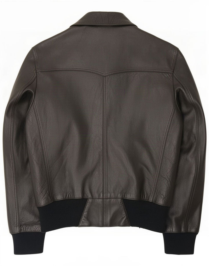 Giacca in pelle vintage da uomo IT 52 XL Nera