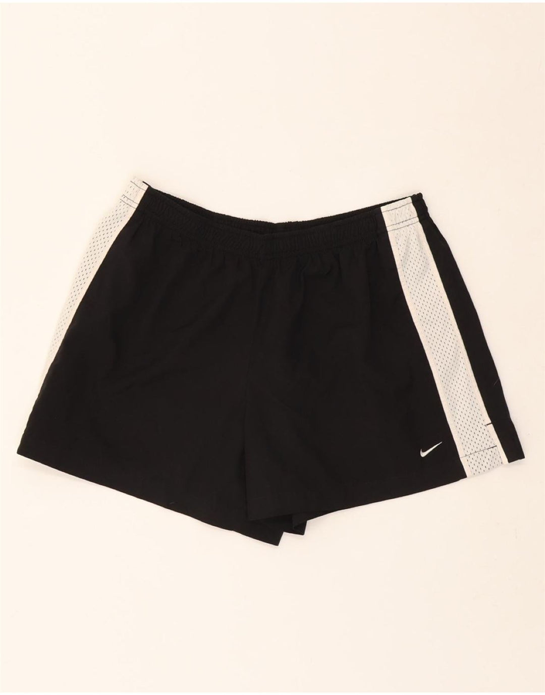 NIKE Womens Sport Shorts US 12/14 Large Black Colourblock Polyester Vintage Nike and Second-Hand Nike from Messina Hembry 
