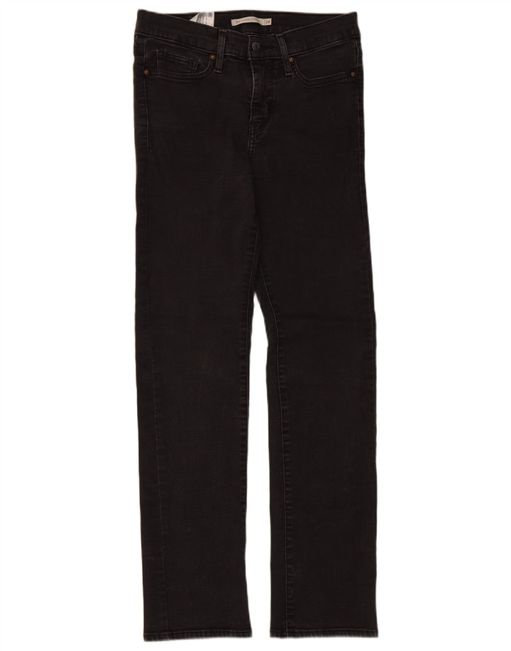 Levi's Womens 314 Shaping Straight Jeans W28 L30 Black Cotton
