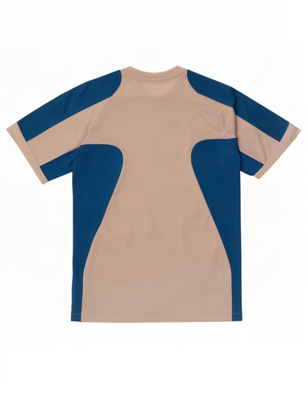 Umbro Mens T-Shirt Top Medium Blue Colourblock Polyester