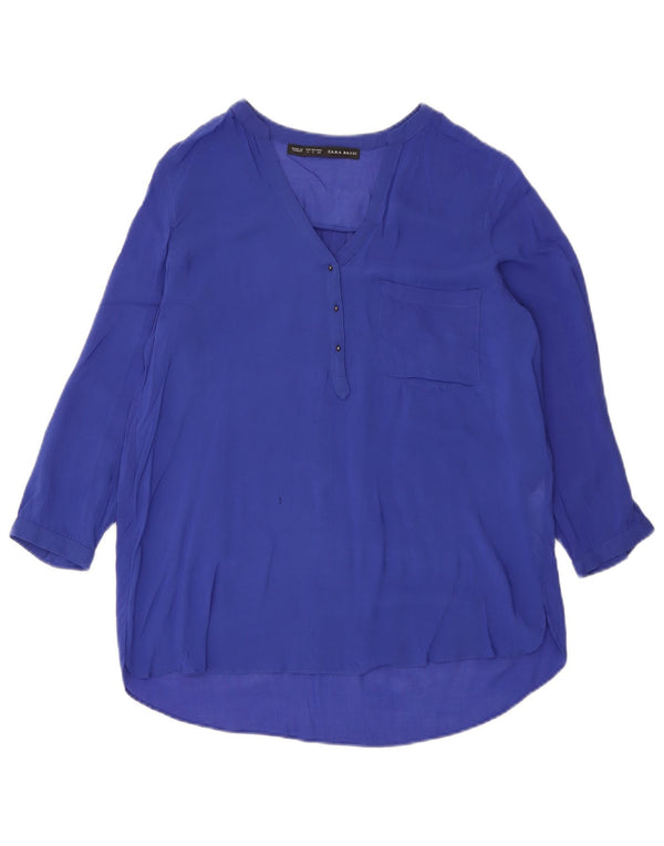 Bluză supradimensionată pentru femei Zara, cu mâneci 3/4, UK 10 Mic Viscoză violet