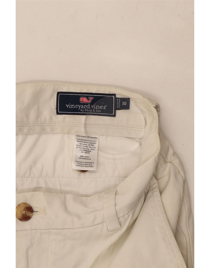 VINEYARD VINES Mens Chino Shorts W30 Medium White Cotton