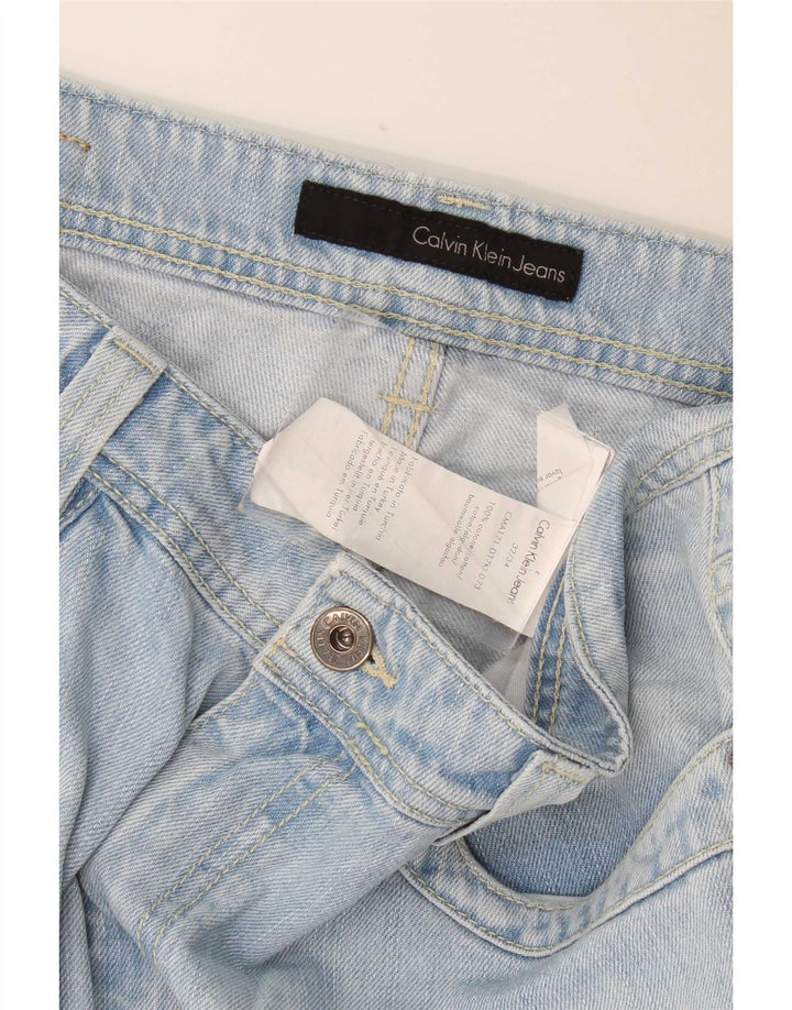 Calvin Klein Womens Straight Jeans W32 L34 Blue Cotton