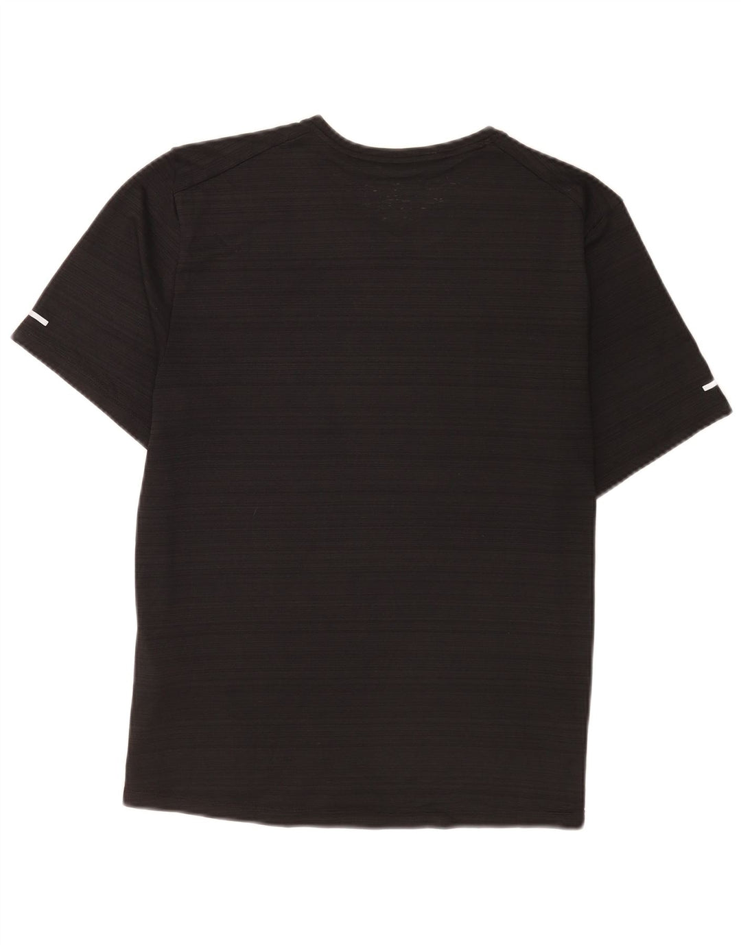 Nike Mens Dri Fit T-Shirt Top Medium Black Pinstripe Polyester
