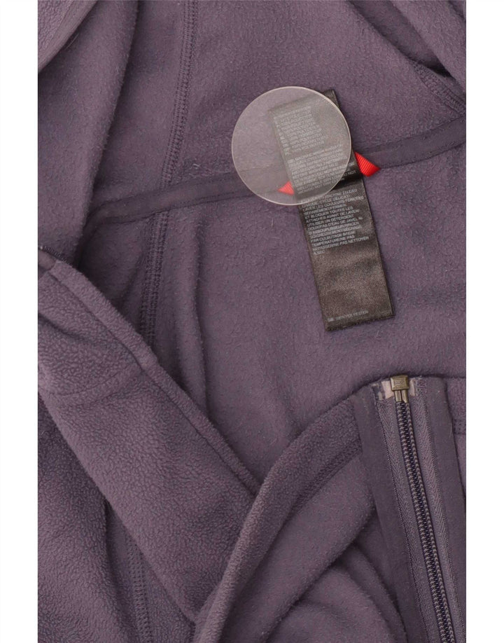 The North Face Womens Hooded Fleece Jacket UK 10 Small Navy Blue Polyester