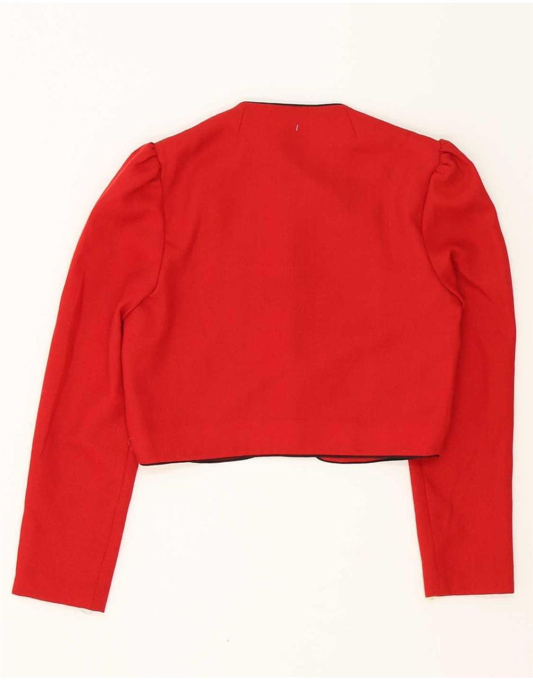 Vintage dame 5 knap 2 stykke nederdel sæt UK 12 medium W28 rød polyester