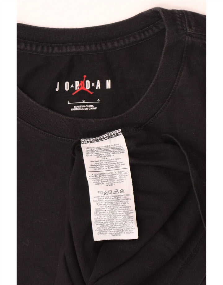 Jordan T-shirt graphique pour homme en coton noir Taille L