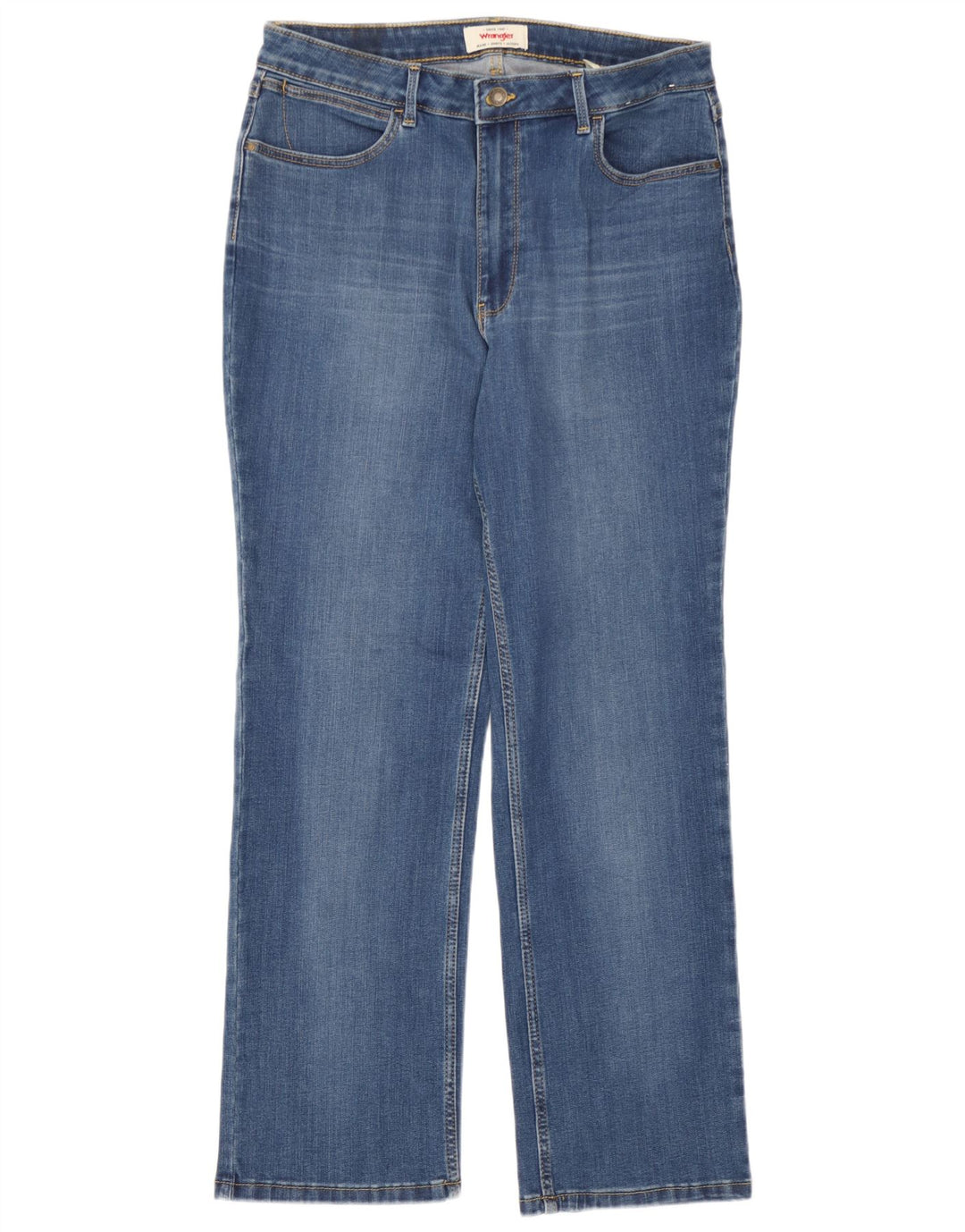 Wrangler Womens Straight Jeans W32 L30 Blue Cotton