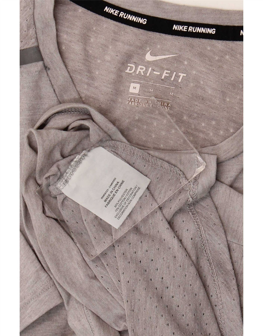 Camiseta Nike Dri Fit para hombre Top poliéster gris medio
