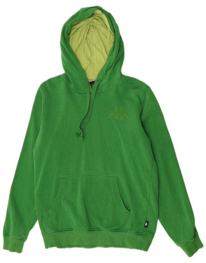Kappa Mens Graphic Hoodie Jumper Medium Green Cotton