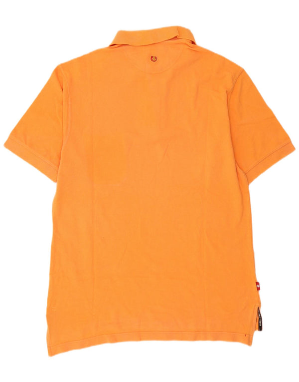 Chateu Beau Cedre Mens Polo Shirt Large Orange Cotton