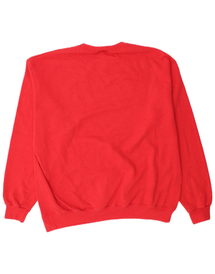 CHAMPION Mens Graphic Sweatshirt Jumper XL Red Cotton