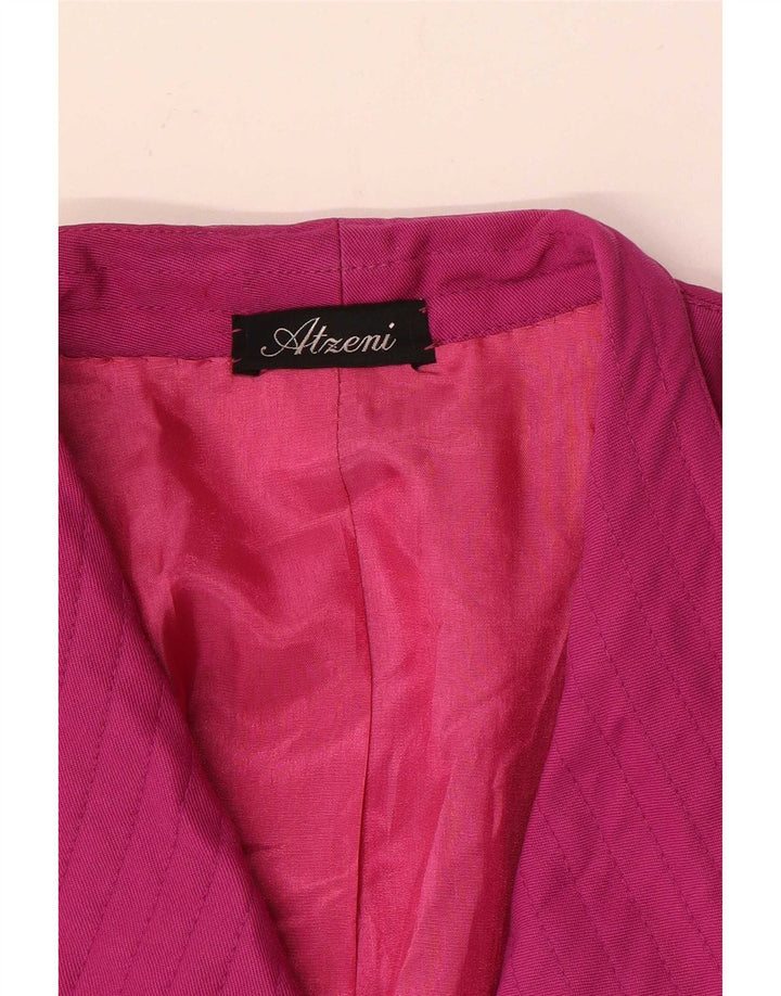 vintage Femme Double Breasted Blazer Veste UK 12 Rose Moyen