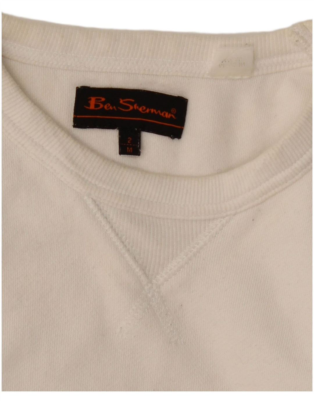 Мужской свитшот с рисунком Ben Sherman, джемпер среднего размера, белый хлопок, хлопок